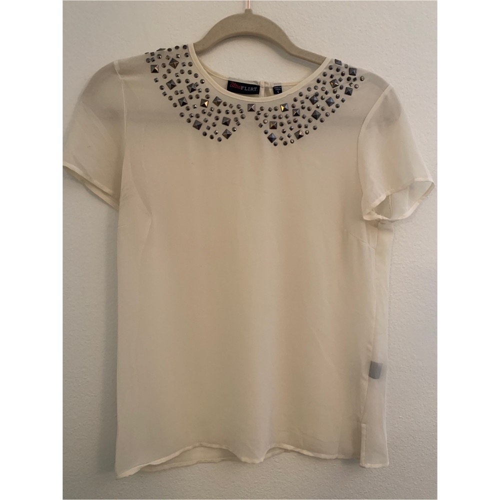 White Sheer Top Size Small